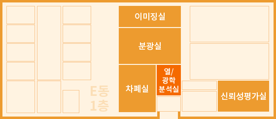 E동 1층 열/광학분석실 배치도 이미지
